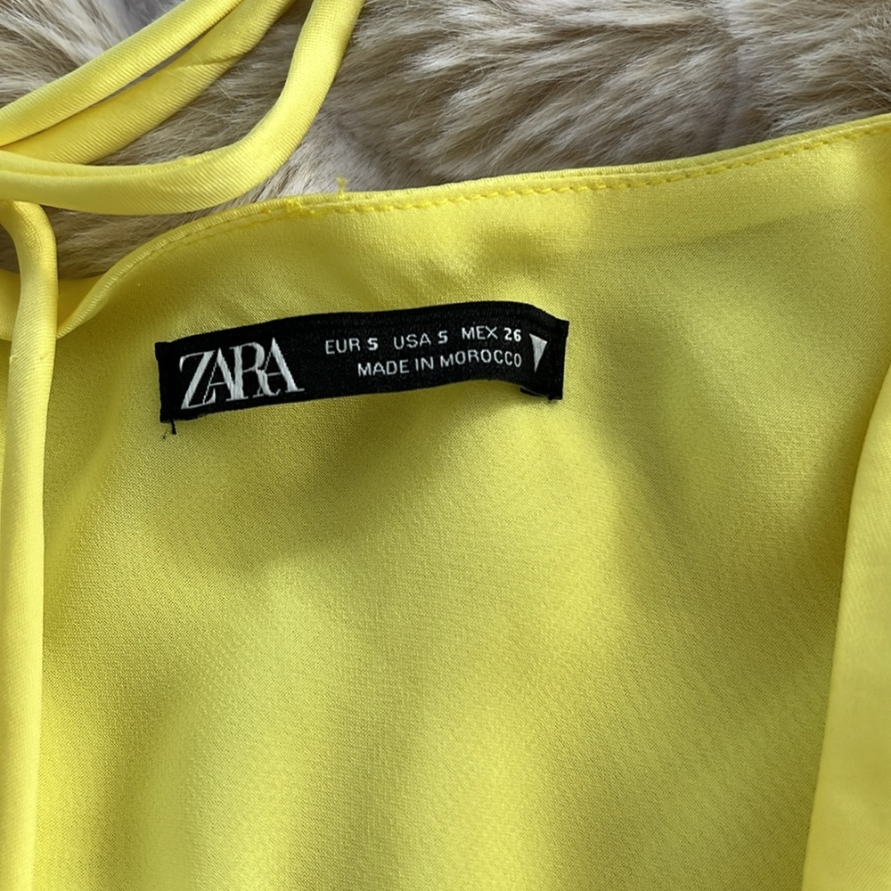 Zara Yellow Halter Slip Dress - Picture 5 of 8